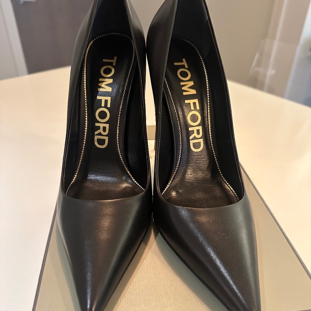 TOM FORD T Screw 105 leather pumps - Picture 6 of 9
